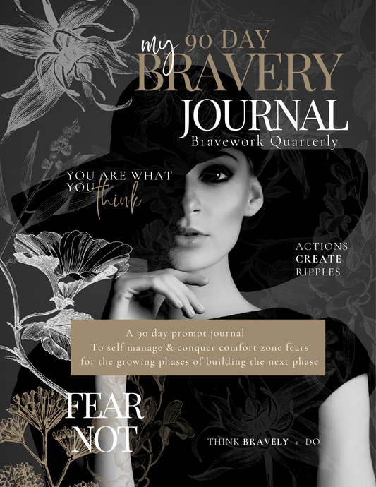 90-Day Bravery Journal | Guided Fear-Crushing Confidence Planner (8” x 10”)